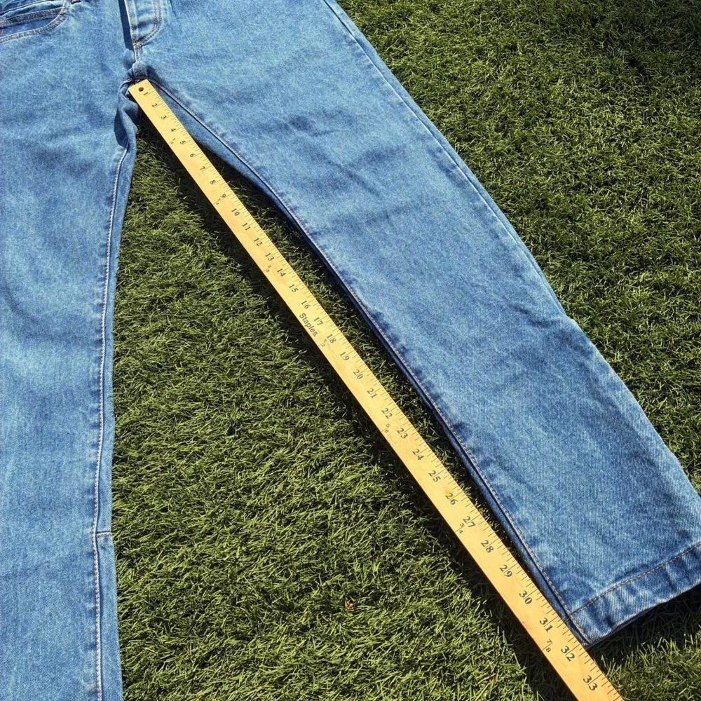 mnml Mens 32x32 Slim Fit Skinny Medium Wash Blue Denim Button Fly Jeans RN139488